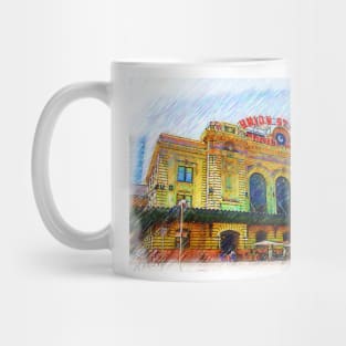 Denver Union Station Sketched Mug